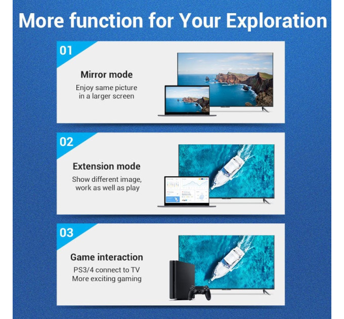 Vention Кабель мультимедійний HDMI to HDMI 2.0m V2.0 4K 60Hz Silver Metal Type Vention (AABIH)
