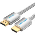 Vention Кабель мультимедійний HDMI to HDMI 2.0m V2.0 4K 60Hz Silver Metal Type Vention (AABIH)