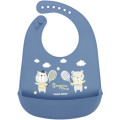 Canpol babies Слинявчик Canpol babies Bonjour Paris силіконовий з кишенькою синій (74/027_blu)