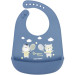 Canpol babies Слинявчик Canpol babies Bonjour Paris силіконовий з кишенькою синій (74/027_blu)