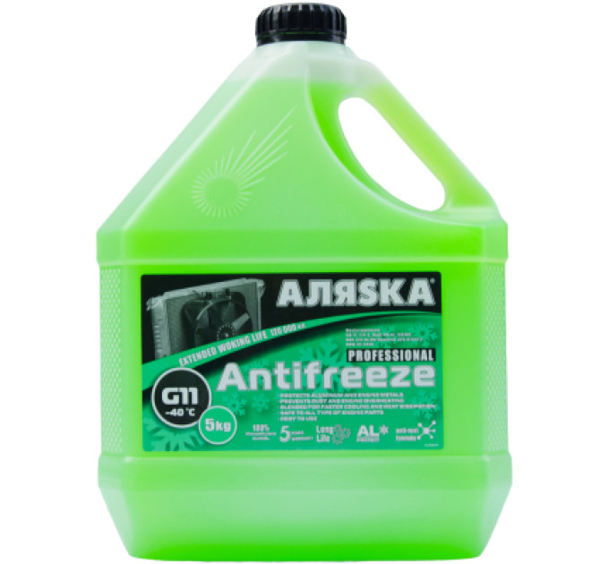 Аляsка Антифриз Аляsка -40 G11 зелений 5л (5062)