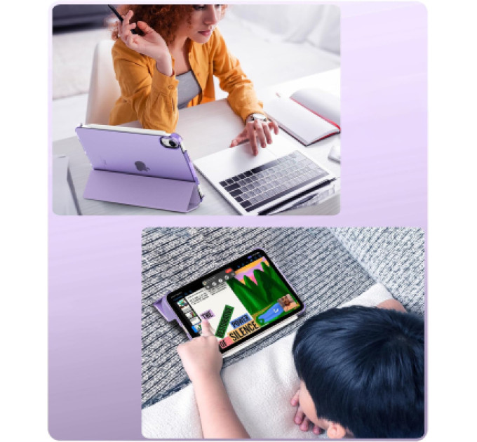 BeCover Чохол до планшета BeCover Tri Fold Hard Apple iPad 10.9" (2022/2024)/iPad (А16) 2025 11" Purple (713321)