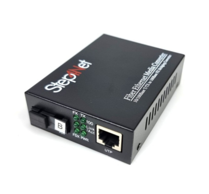 Step4Net Медіаконвертер 10/100Base-TX to 100Base-FX, SM, 1310nm, SC/PC, 20км Step4Net (MC-R-0,1-1SM-1310nm-20-LFP)