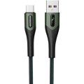 SkyDolphin Дата кабель USB 2.0 AM to Micro 5P 1.0m 3A braided dark green SkyDolphin (USB-000584)