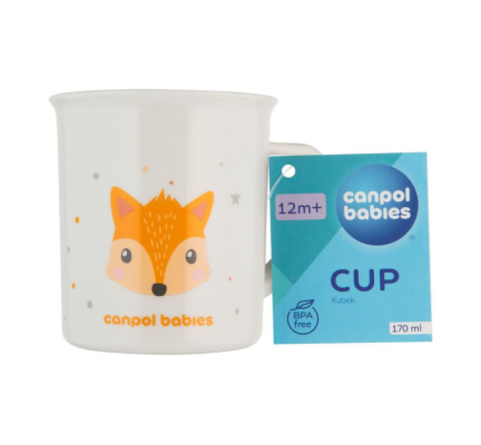 Canpol babies Набір дитячого посуду Canpol babies CUTE ANIMALS кружка пластикова, блакитна (4/413_blu2)