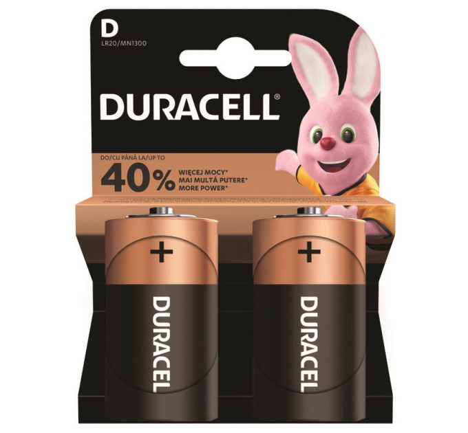 Duracell Батарейка Duracell Alkaline MN1300 D/LR20 BL 2шт