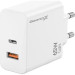 Grand-X Зарядний пристрій Grand-X 1xUSB-C + 1xUSB 65W PD3.0 QC4.0 AFC SCP FCP white (CH-960W)