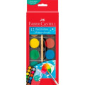 Faber-Castell Акварельні фарби Faber-Castell 2 кольорів (d 30 мм) з пензликом (125018) (32298)