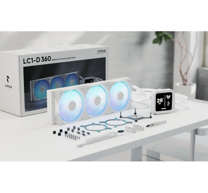Система водяного охолодження APNX LC1-D 360 WH (APLA-SV36117.21)