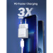 Choetech Зарядний пристрій Choetech GaN USB-C 20W QC3.0/PD/PPS (PD5010-EU-WH)