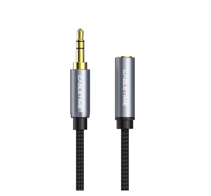 Cabletime Кабель Cabletime Audio 3.5 мм - 3.5 мм (M/F), 0.3 м, Black, 3 pin (CF11D)