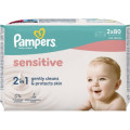 Pampers Дитячі вологі серветки Pampers Sensitive 3 x 80 шт (240 шт) (8006530134521)