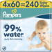 Pampers Дитячі вологі серветки Pampers 99 Water, 240 шт (8006530116305)