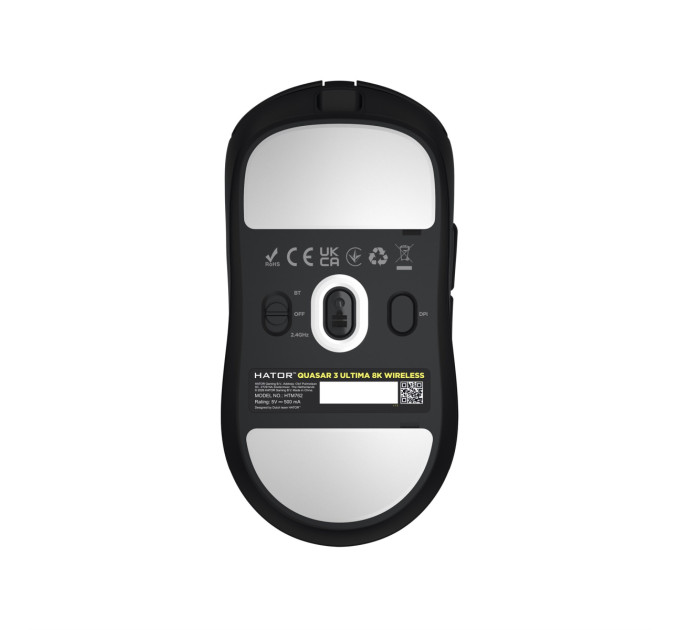 Hator Мишка Hator Quasar 3 Ultima 8K Wireless/Bluetooth/USB Black (HTM762)