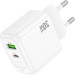 HOCO Зарядний пристрій HOCO CS55A 1xUSB-C PD30W + 1xUSB QC3.0 white (6942007631549)