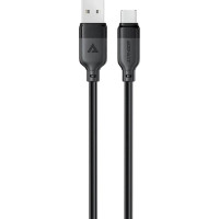 Дата кабель USB 2.0 AM to USB-C 1.2m 3A TPE black Acefast (6974316283812)