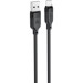 Acefast Дата кабель USB 2.0 AM to USB-C 1.2m 3A TPE black Acefast (6974316283812)