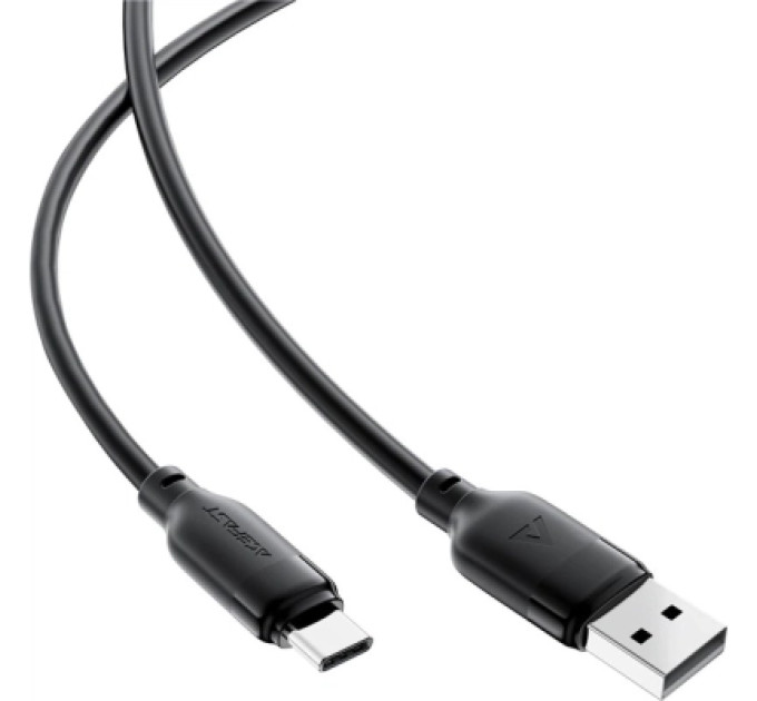 Acefast Дата кабель USB 2.0 AM to USB-C 1.2m 3A TPE black Acefast (6974316283812)
