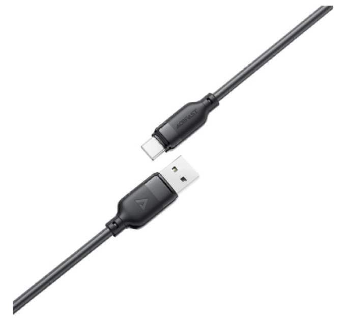 Acefast Дата кабель USB 2.0 AM to USB-C 1.2m 3A TPE black Acefast (6974316283812)