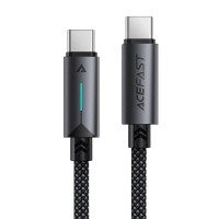 Дата кабель USB-C to USB-C 1.2m 60W nylon black Acefast (6974316284475)