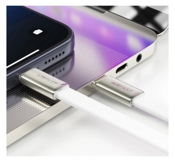 Acefast Дата кабель USB-C to USB-C 1.2m 60W 3A nylon white Acefast (6974316286257)