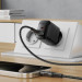 Acefast Зарядний пристрій Acefast A106 1xUSB-C PD45W + 1xUSB QC3.0 GaN black (6974316284031)