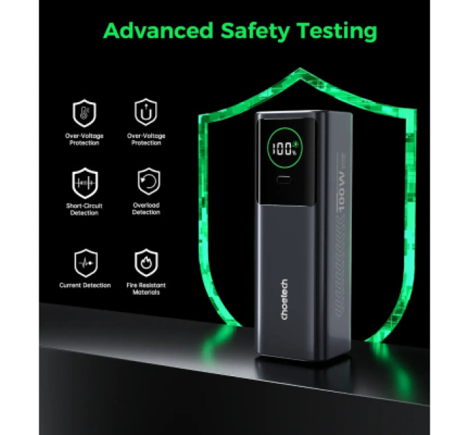 Choetech Батарея універсальна Choetech 20000mAh, PD/100W, QC, AFC, AC input (B1012)