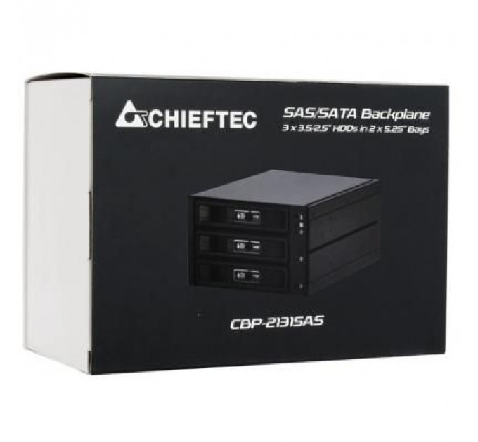 Бекплейн Chieftec 2x5.25"/3x3.5" Hot-Swap Aluminium (CBP-2131SAS)