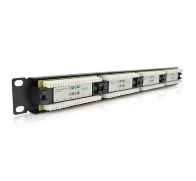 Патч-панель 19" 24хRJ-45 UTP 1U cat.6 Pipo (PP246191U)