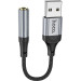 HOCO Кабель мультимедійний USB AM to 3.5mm F LS36 black HOCO (6942007608879)