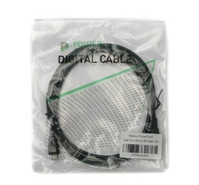 Дата кабель USB 3.0 AM to Type-C 1.5m PowerPlant (KD00AS1254)