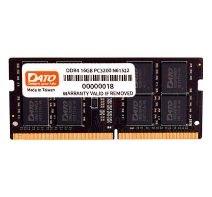 Dato Модуль пам'яті для ноутбука SoDIMM DDR4 16GB 3200 MHz Dato (DT16G4DSDND32)