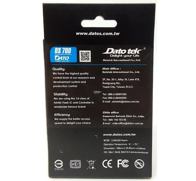 Dato Накопичувач SSD  240GB Dato DS700 2.5" SATAIII TLC (DS700SSD-240GB)