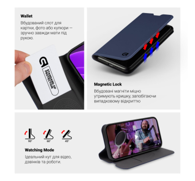Armorstandart Чохол до мобільного телефона Armorstandart OneFold Case Samsung A37 5G Dark Blue (ARM89771)