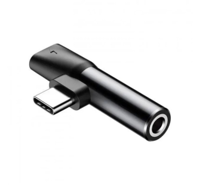 Перехідник USB-C M to USB-C F + 3.5mm F black Baseus (CATL41-01)