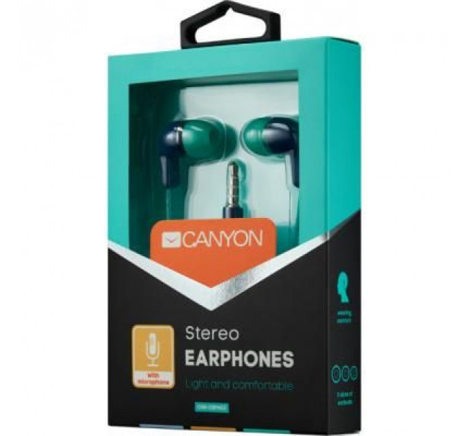 Навушники Canyon Blue-Green (CNS-CEPM02GBL)