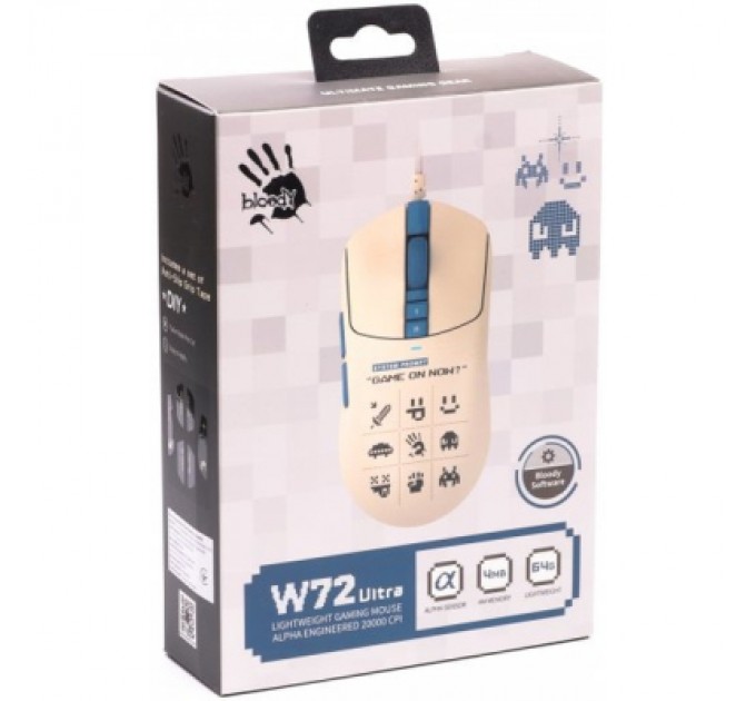Мишка A4Tech Bloody W72 Ultra USB Pixels Blue (4711421001311)