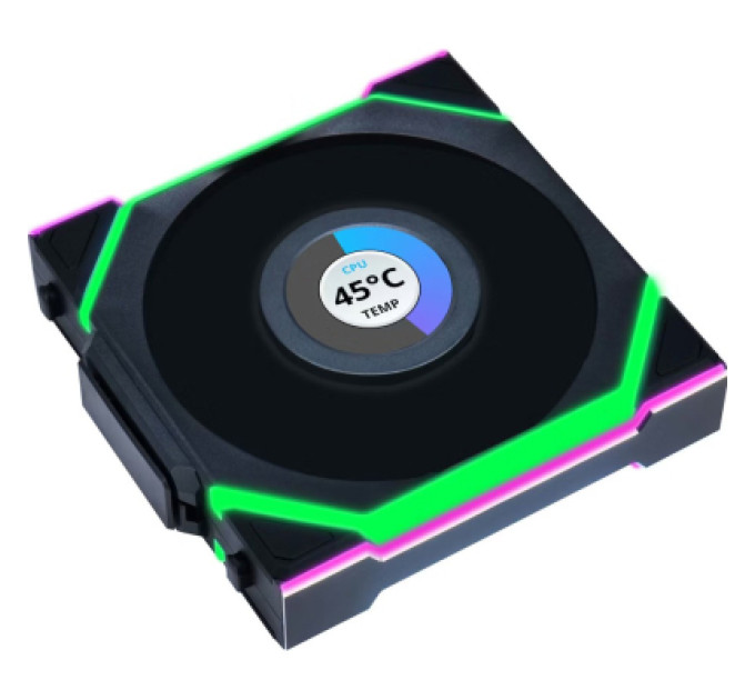Lian Li Кулер до корпусу Lian Li UNI Fan SL WIRELESS LCD 120-1, Black (G99.12SLLCD1W1B.00)