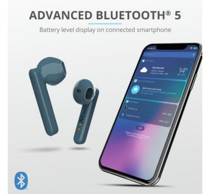 Навушники Trust Primo Touch True Wireless Mic Blue (23780)