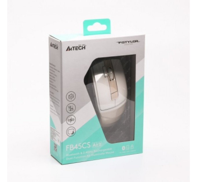 Мишка A4Tech FB45CS Air2 Bluetooth/Wireless Cream Beige (4711421999441)