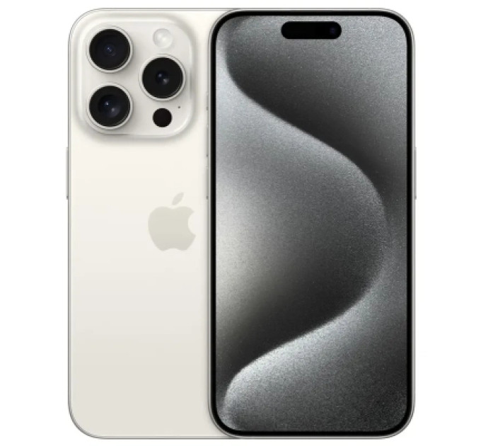 Apple Мобільний телефон Apple iPhone 15 Pro 128Gb White Titanium (REF B) BREEZY (2BMTUW3)