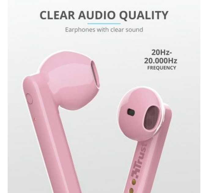 Навушники Trust Primo Touch True Wireless Mic Pink (23782)