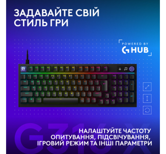 Клавіатура Logitech G316 X TKL USB UA Black (920-014205)
