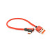 Voltronic Дата кабель USB 2.0 AM to USB-C 0.25m QC3.0 PD 90° corner braided red Voltronic (YT-USB-TypeC-2.0m/R)