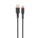 HOCO Дата кабель USB 2.0 AM to USB-C 1.0m 3A nylon X59 black HOCO (6931474744920)