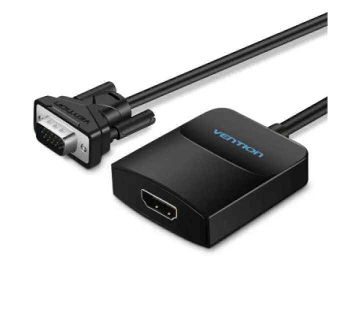 Vention Перехідник VGA 15F to HDMI M 1080P 60Hz 3,5mm Audio 0.15m Vention (ACNBB)