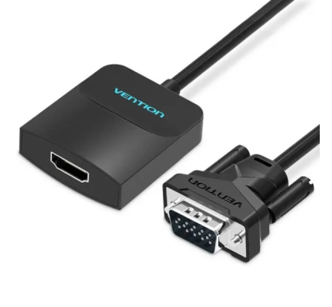 Vention Перехідник VGA 15F to HDMI M 1080P 60Hz 3,5mm Audio 0.15m Vention (ACNBB)