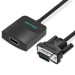 Vention Перехідник VGA 15F to HDMI M 1080P 60Hz 3,5mm Audio 0.15m Vention (ACNBB)