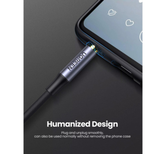 Ugreen Кабель мультимедійний 3.5mm M to 3.5mm M 2.0m (4pin) AV183 gray Ugreen (20782)