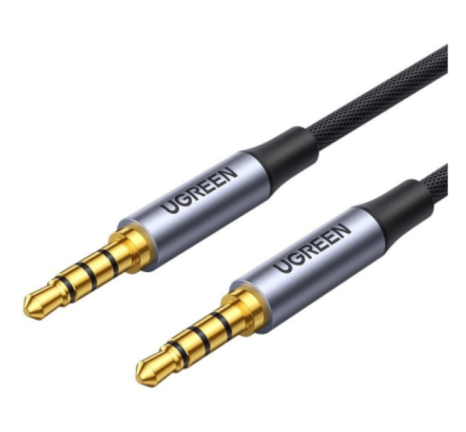 Ugreen Кабель мультимедійний 3.5mm M to 3.5mm M 2.0m (4pin) AV183 gray Ugreen (20782)